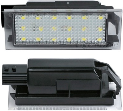 RETROILUMINACIÓN DIODO LUMINOSO LED TABLAS REJESTRACYJNEJ LUCES RENAULT LAGUNA 2 3 CLIO 3 4  