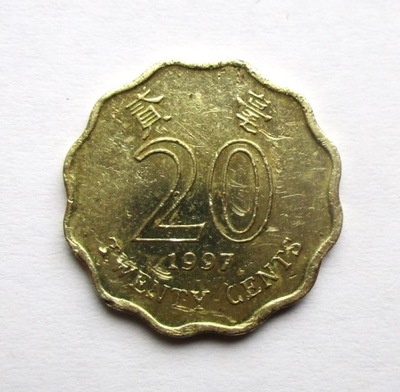 20 Centów 1997 r. Hong Kong