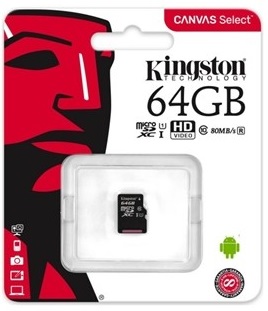 Karta KINGSTON micro SD 64GB microSD + ADAPTER