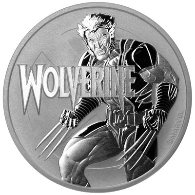 Srebrna Moneta Marvel Wolverine Tuvalu 2021, 1 uncja