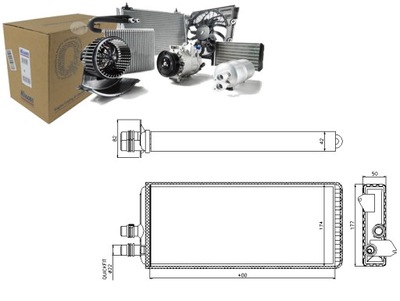 Отопитель 177x400x42mm quick fit iveco stralis фото №1