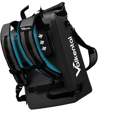 TORBA ROWEROWA 3w1 SAKWA PLECAK WODOODPORNA PASEK 23L VALKENTAL CZARNA