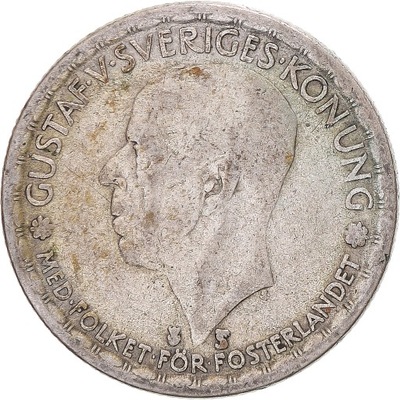 Moneta, Szwecja, Gustaf V, Krona, 1945, VF(20-25),