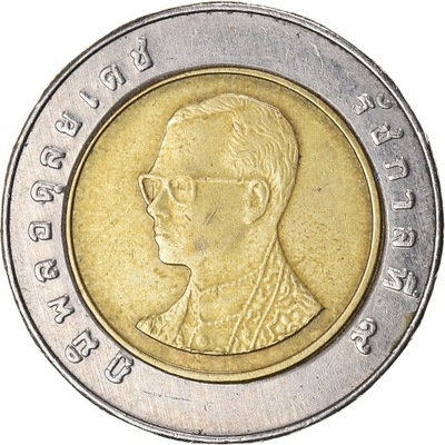 Moneta, Tajlandia, 10 Baht, 2007