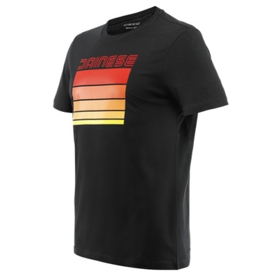 Koszulka Dainese Stripes T-Shirt Czarno/Czerwona S
