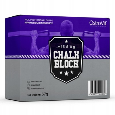 Ostrovit Magnezja w kostce 57 g chalk block chwyt