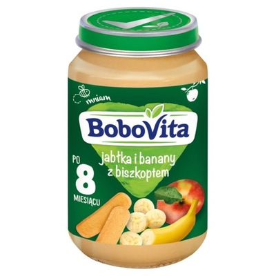 BoboVita Jabłka i banany z biszkoptem po 8. miesiącu 190 g