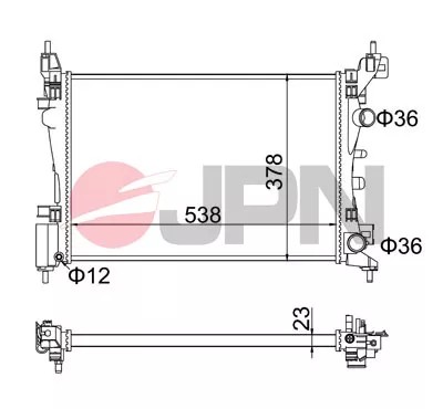 RADUADOR DEL MOTOR CORSA D 06- 1300279  