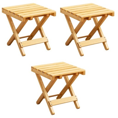 Składany stolik boczny na zewnątrz Drewniane stoły piknikowe