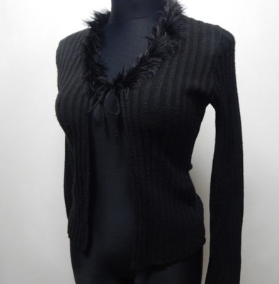 CONNET sweter damski czarny wiązany 36/38