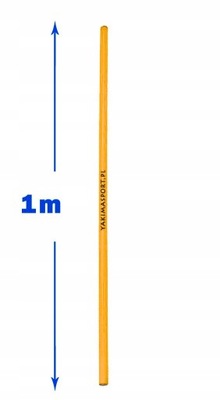 Laska tyczka gimnastyczna treningowa 100 cm pomarańczowa