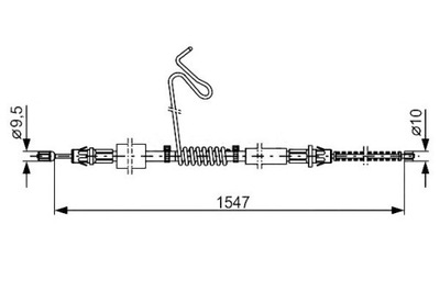 Bosch трос гальма ручного ford transit transit фото №1
