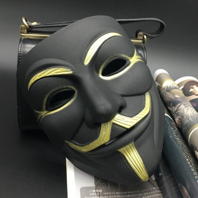 Anonimowy Haker V Maska czarna gruba