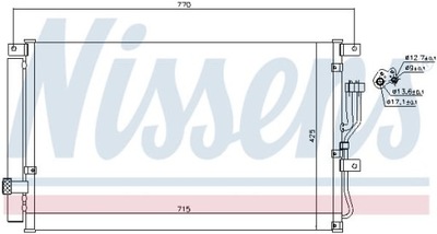 RADIATOR AIR CONDITIONER NISSENS NIS 940211  