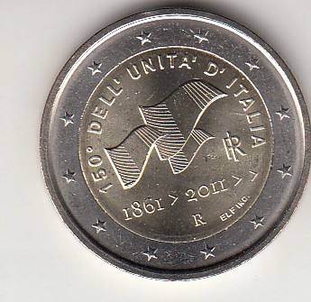 Wlochy 2011- 2 euro okolicz.Zjednoczenie