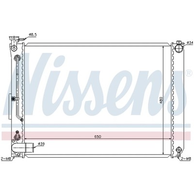 CHLODNICA, SISTEMA DE REFRIGERACIÓN DEL MOTOR NISSENS 646866  