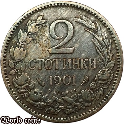 2 STOTINKI 1901 BUŁGARIA