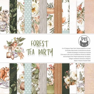 Zestaw papierów P13 - Forest Tea Party - 15x15cm
