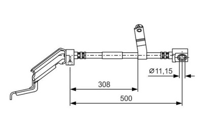 BOSCH 1 987 476 866 ПАТРУБОК ТОРМОЗНОЙ ГИБКИЙ