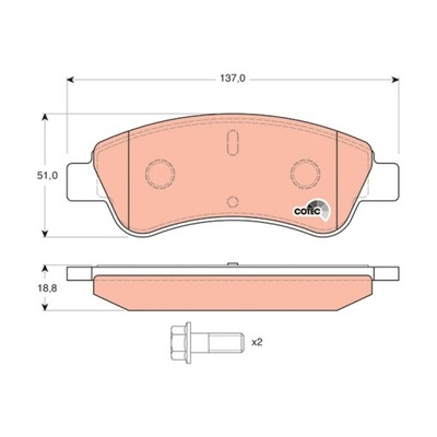 SET PADS HAMULCOWYCH, BRAKES TARCZOWE TRW GDB1463 - milautoparts-fr.ukrlive.com