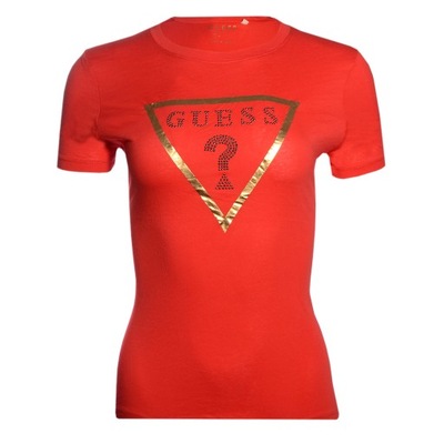 T-Shirt Damski GUESS Logo M1RI28 J1311 Czerwony