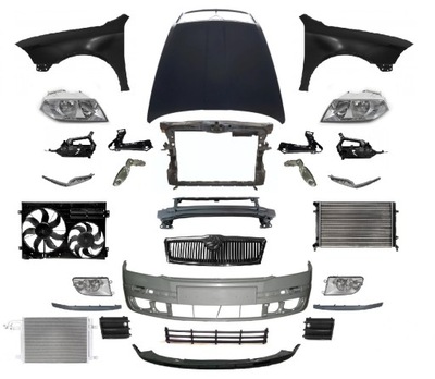 Octavia 04-08 перед капот бампер лампа крила фото №1
