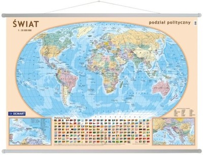 Mapa polityczna świata ścienna DEMART