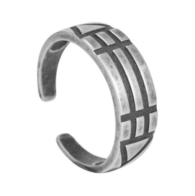 SREBRNY PIERŚCIEŃ ATLANTÓW SYGNET MĘSKI REGULOWANY OBRĄCZKA SREBRO 925