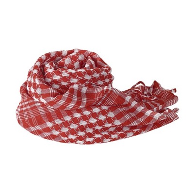 Outdoorowa arabska chusta na głowę Zagęszczona wiatroszczelna maska na twarz w kratę czerwona