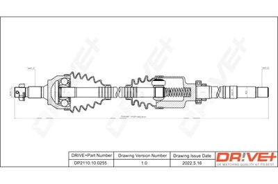 DRIVE+ ПОЛУОСЬ ПРИВОДНАЯ CITROEN C4 04-11 P