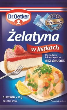 Dr.Oetker Żelatyna w listkach 10g