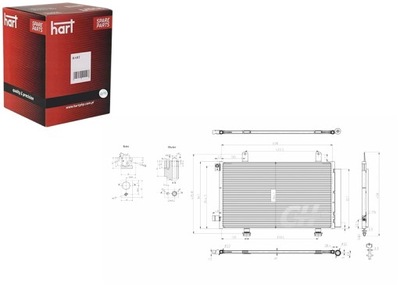 KONDENSATORIUS KONDENSATORIUS KONDICIONAVIMO SUZUKI SX4 1.9 06- HART 