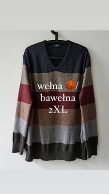Sweter Colin’s 2XL wełna/bawełna