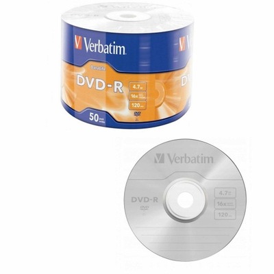 Płyty DVD-R VERBATIM DATA LIFE 4.7 GB 16x 50 szt.