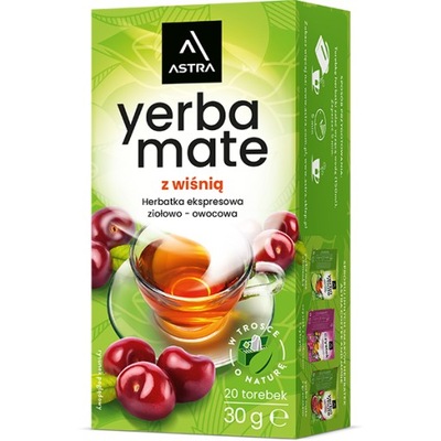 Astra Herbata Yerba Mate Wiśnia 20 torebek