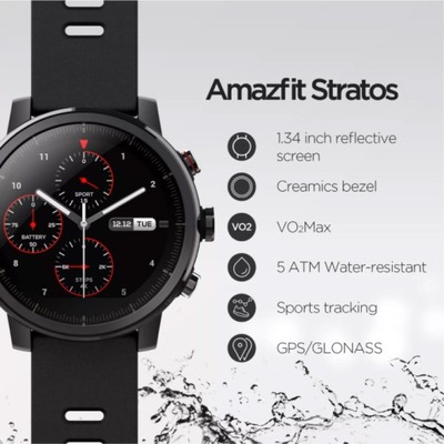 AMAZFIT STRATOS BLACK WAWA SKLEP VAT FAKTURA