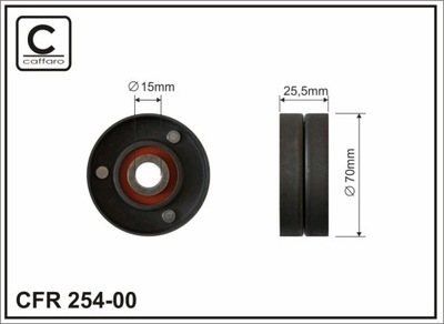 CAFFARO 254-00 ROLLO NAPINACZA, CORREA DE CUÑA MULTICOSTAL  