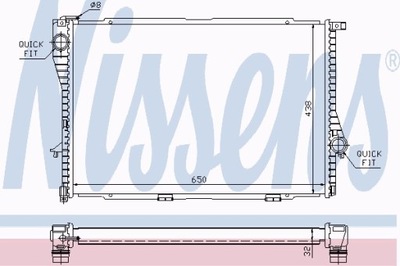 РАДИАТОР ДВИГАТЕЛЯ BMW 7 E 38 (94-) 728 I 7 E 38 94