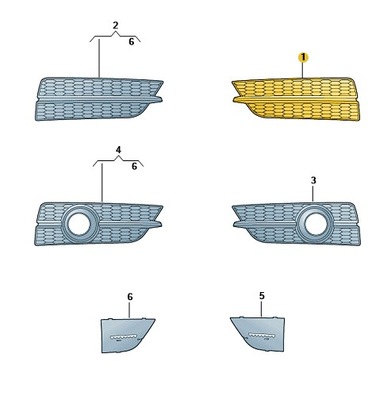 Решётка решётка радиатора бампера перед левая audi a7 c7 aso фото №1