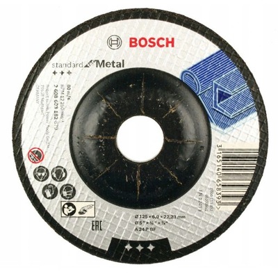 BOSCH TARCZA KORUNDOWA do szlifowania 125X6,0mm