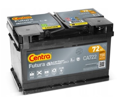 BATTERY CENTRA FUTURA CA722 12V 72AH P+ 720A  