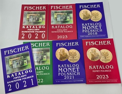 Fischer - katalogi - zestaw 7 sztuk