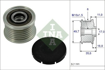 ЗЧЕПЛЕННЯ ГЕНЕРАТОРА INA 535 0016 10