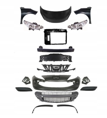 Peugeot 207 w 2006-2009 kompletny перед pas капот фото №1