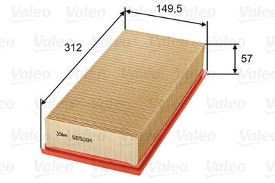 VALEO 585084 FILTRAS ORO PANELOWY 