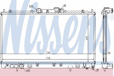 RADUADOR DE AGUA NISSENS 62868A  