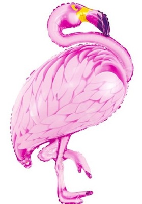 Balon foliowy Flaming, różowy, 70x95cm Duży