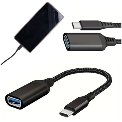 Adapter przejściówka USB C na USB 3.0 OTG kabel typ C do laptopa telefonu