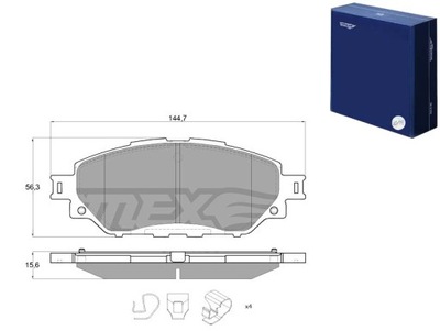 КОЛОДКИ ТОРМОЗНЫЕ TOYOTA HILUX VIII 15- ПЕРЕД TOMEX BRAKES