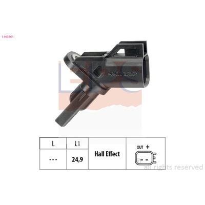 CZUJNIK, VELOCIDAD REVERSIBLE RUEDAS EPS 1.960.001  